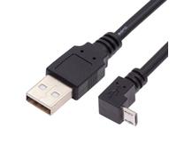 ChenYang - Câble USB vers Micro USB - Connecteur USB 2.0 mâle vers connecteur Micro USB 5 broches - Charge et transfert de données - Câble d'extension angulaire à 90 degrés vers le bas - 4,92 pieds