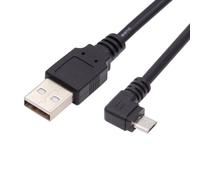 chenyang Câble USB vers micro USB, USB 2.0 mâle vers micro USB mâle 5 broches mâle à angle droit de 90 degrés pour transfert de données de charge et de transfert de données, câble d'extension de 1 m
