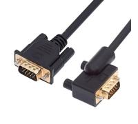 chenyang Câble VGA SVGA D-Sub HDB15 broches mâle vers mâle à angle droit de 90 degrés pour moniteur/projecteur/graphique 1 m