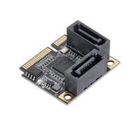 chenyang Carte Adaptatrice Mini PCIE vers 2 SATA 3.0 pour Carte d'extension de Port de Disque Dur SATA de Carte Mère