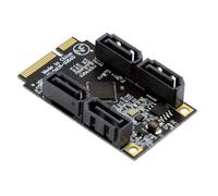 ChenYang Carte d'extension Mini PCIE vers 4 SATA 3.0 pour carte mère - Adaptateur d'extension de port SATA pour disque dur