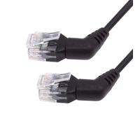 chenyang CAT6 RJ45 double câble d'extension réseau Ethernet coudé à 90 degrés avec rotation à 360 degrés 1.0M