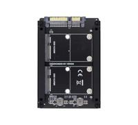 Chenyang Combo 2 en 1 MSATA SSD à SATA JBOD HDD adaptateur de boîtier de disque dur de 2,5 pouces
