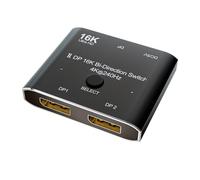 Chenyang Commutateur répartiteur DisplayPort 16K HUB 2 en 1 sortie compatible avec affichage bidirectionnel HDCP SST 16K @ 60 Hz 4K @ 240 Hz convertisseur