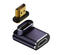 chenyang Connecteur magnétique HDMI 2.1, HDMI mâle vers femelle coudé à 90 degrés vers le bas, 8K @ 60 Hz 4K @ 120 Hz 48 Gbit/s, adaptateur de changement de sexe plaqué or