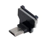 chenyang Connecteur plat micro USB 2.0 coudé à 90 degrés vers le bas - Prend en charge le transfert de données de 480 Mbit/s - Charge 5 V pour câble plat, Raspberry Pi, GoPro, drone, appareil photo,