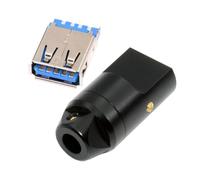 chenyang Connecteur USB 3.0 DIY en alliage d'aluminium USB 3.0 type A femelle Réparation de connecteur Adaptateur de soudure de rechange pour câble d'un diamètre extérieur de 6,0 mm