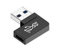 Chenyang Connecteur USB C vers USB 3.0 plat coudé à 90 degrés à gauche adaptateur de données Type-C femelle vers type A mâle