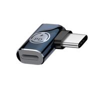 chenyang Convertisseur USB C vers 8P, USB C PD 27 W Puissance 480 Mbit/s Données 90 degrés Adaptateur à angle droit compatible avec téléphone Android et tablette