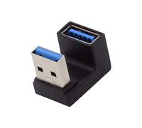 Chenyang CY Adaptateur d'extension USB 3.0 Type A Mâle vers Femelle Puissance Données Vidéo en Forme U Angulaire 10Gbps Données 5V Puissance