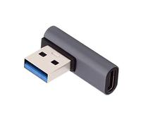 chenyang CY Adaptateur USB C vers USB, USB 3.1 Type C femelle vers USB 3.0 Type A mâle - OTG - Alimentation de données - Profil bas - Angulation à gauche