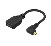 Chenyang CY Câble adaptateur micro HDMI 90D coudé vers la gauche vers HDMI femelle