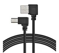 CY Câble USB 2.0 A mâle coudé à gauche vers B mâle coudé à 90 degrés 100 cm pour imprimante