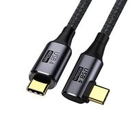 ChenYang CY Câble USB-C coudé à 90 degrés vers USB-C USB4 40 Gbit/s avec charge 100 W UHD 8K 5K 4K @ 60 Hz USB 4.0 compatible avec Thunderbolt3/4 0,5 m