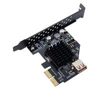 ChenYang Adaptateur de carte d'extension PCI Express 2 ports USB 2.0 et USB 3.1 Gen 2 Type-E vers PCI-E 2X