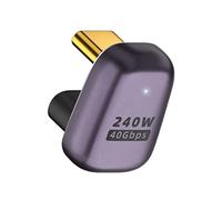 chenyang CY Connecteur USB C, USB 4 de type C mâle vers femelle 240 W, puissance 40 Gbit/s, adaptateur vidéo 8K, en forme de U coudé pour téléphone NS et ordinateur portable