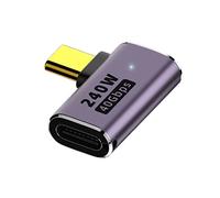 chenyang CY Connecteur USB C, USB 4 de type C mâle vers femelle 240 W, puissance 40 Gbit/s, adaptateur vidéo 8K à angle droit pour téléphone NS et ordinateur portable