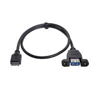 Chenyang CY Embase de Panneau Avant USB 3.1 Type-E vers USB 3.0 Type-A Femelle Câble d'Extension 50 cm Montage sur Panneau