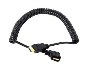 chenyang CY HDMI Male to HDMI Male 90 Degree Right Angled Stretch Spring Cable for HDTV DVB DVD PC 1.2m