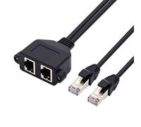 chenyang CY RJ45 8P8C Cat6 mâle vers femelle LAN Ethernet Câble d'extension réseau double ports FTP STP UTP avec trous de montage sur panneau