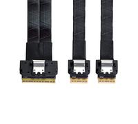 chenyang CY SFF-8654 Câble 8i 74 broches mâle vers double SFF-8654 4i 38 broches mâle PCI-E Ultraport Slimline SAS Slim 4.0 40 cm PCI-Express