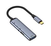 chenyang Hub USB C, 5 en 1 USB C vers USB 2.0/USB 2.0 Type C/USB 3.1/Audio 3.5 mm/USB C PD 100 W Adaptateur multi-ports de charge