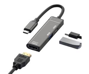 Chenyang - Hub USB C, Adaptateur multiport 3 en 1 USB C vers HDMI 4K à 120 Hz/USB 3.0 10 Gbit/s/USB PD 100 W