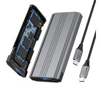 ChenYang Lecteur de boîtier SSD USB 3.2 vers M.2 NVME/SATA, USB 3.2 Gen 2 x 2 20 Gbit/s sans outil compatible 2242/2260/2280 mm avec chipset RTL9220