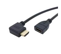Chenyang Left Angled 90 Degree Connector HDMI 1.4 avec Ethernet - 3D Type A mâle à Une Femelle Câble d'extension 0.5m