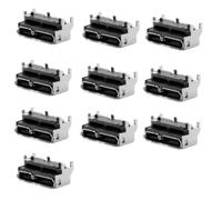 chenyang Lot de 10 adaptateurs de soudure USB 3.0 Micro-B DIY - Épaisseur 5,2 mm - Micro USB 3.0 10 broches femelle