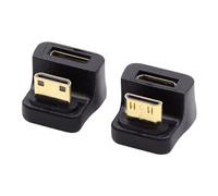 chenyang Lot de 2 adaptateurs Mini HDMI mâle vers Mini HDMI femelle - Convertisseur d'angle 180 degrés - 8K@60Hz 4K@120Hz