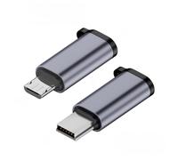 chenyang Lot de 2 adaptateurs USB 2.0 Micro USB/Mini USB mâle vers USB C femelle 480 Mbps transfert de données 12 W 5 V 2,4 A