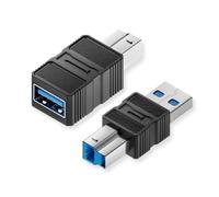 chenyang Lot de 2 adaptateurs USB 3.0 type A mâle/femelle vers USB 3.0 type B mâle pour imprimante, disque dur, scanner