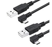 chenyang - Lot de 2 câbles USB vers Micro USB, USB 2.0 mâle vers Micro USB 5 broches mâle coudé à 90 degrés 1,0 m U2-089-LIST Right Angled Right angled