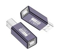 chenyang Lot de 2 connecteurs d'imprimante USB 2.0 type A/B mâle vers imprimante femelle pour imprimante et scanner de disque