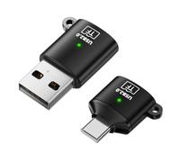 ChenYang Lot de 2 lecteurs de cartes micro SD USB 2.0 de type A/C vers micro SD pour TF, Micro-SDHC et SDXC