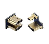 Chenyang Lot de 2 Prises HDMI/Micro HDMI Coudées à 180 Degrés pour Raspberry PI 3B/3B+/4B