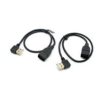 chenyang Lot de 2 rallonges USB 2.0 type A mâle vers femelle coudé à 90 degrés pour transfert de données et de charge 40 cm