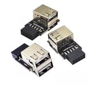 chenyang Lot de 3 adaptateurs convertisseur de carte mère 9 broches/10 broches 1 vers 2 USB 2.0 type A femelle