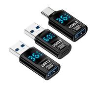 chenyang Lot de 3 adaptateurs d'affichage numérique USB, USB 3.2 10 Gbit/s PD 36 W/60 W, transfert de données, charge rapide, testeur de puissance, convertisseur