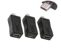 chenyang Lot de 3 adaptateurs Mini 8 broches vers USB 2.0, USB C/Mini USB/Micro USB vers Mini 8 broches pour transfert de données pour appareil photo