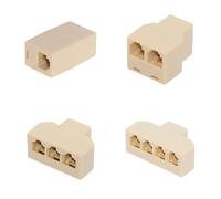 chenyang Lot de 4 adaptateurs d'extension RJ11 6P2C/6P4C pour téléphone fixe, fax, modem