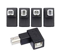 chenyang Lot de 4 adaptateurs d'extension USB 2.0 type B mâle vers femelle coudé à 90 degrés pour scanner de disque