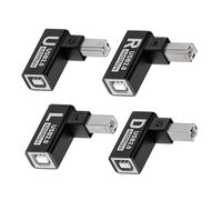 chenyang Lot de 4 adaptateurs USB 2.0 type B mâle vers femelle coudé à 90 degrés pour lecteur de disque, décodeur de piano
