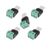 chenyang Lot de 5 connecteurs de charge USB C à 2 broches sans soudure 5 V 3 A pour banque d'alimentation/téléphone/jouet