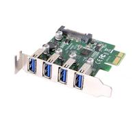Xiwai Adaptateur de carte d'extension PCI Express 4 ports PCI-E vers USB 3.0 HUB 5 Gbps pour carte mère