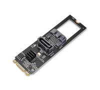 chenyang M.2 NGFF Clé B+M 1 à 2 SATA 3.0 6Gbps Carte Adaptateur d'extension de port d'en-tête de carte mère de disque dur JMB582 2280 mm