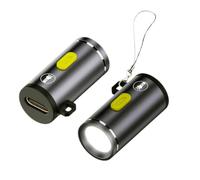 chenyang Mini lampe de poche, LED USB C, luminosité de 210 lumens, alimentation par chargeur/batterie externe, petite et facile à transporter avec trou pour crochet