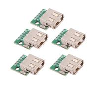 chenyang Pack de 5 connecteurs USB 2.0 DIY, connecteur USB 2.0 Type-A avec douille de réparation et remplacement en soudure