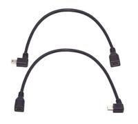 chenyang USB 2.0 Mini USB 5Pin mâle à Femelle Adaptateur de câble d'extension de données coudé à 90 degrés 2 pièces/Ensemble